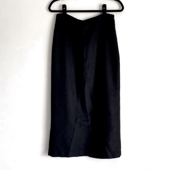 Zara Dresses & Skirts - ZARA WOOL HIGH WAISTED MIDI PENCIL SKIRT ELEGANT CHIC Black M